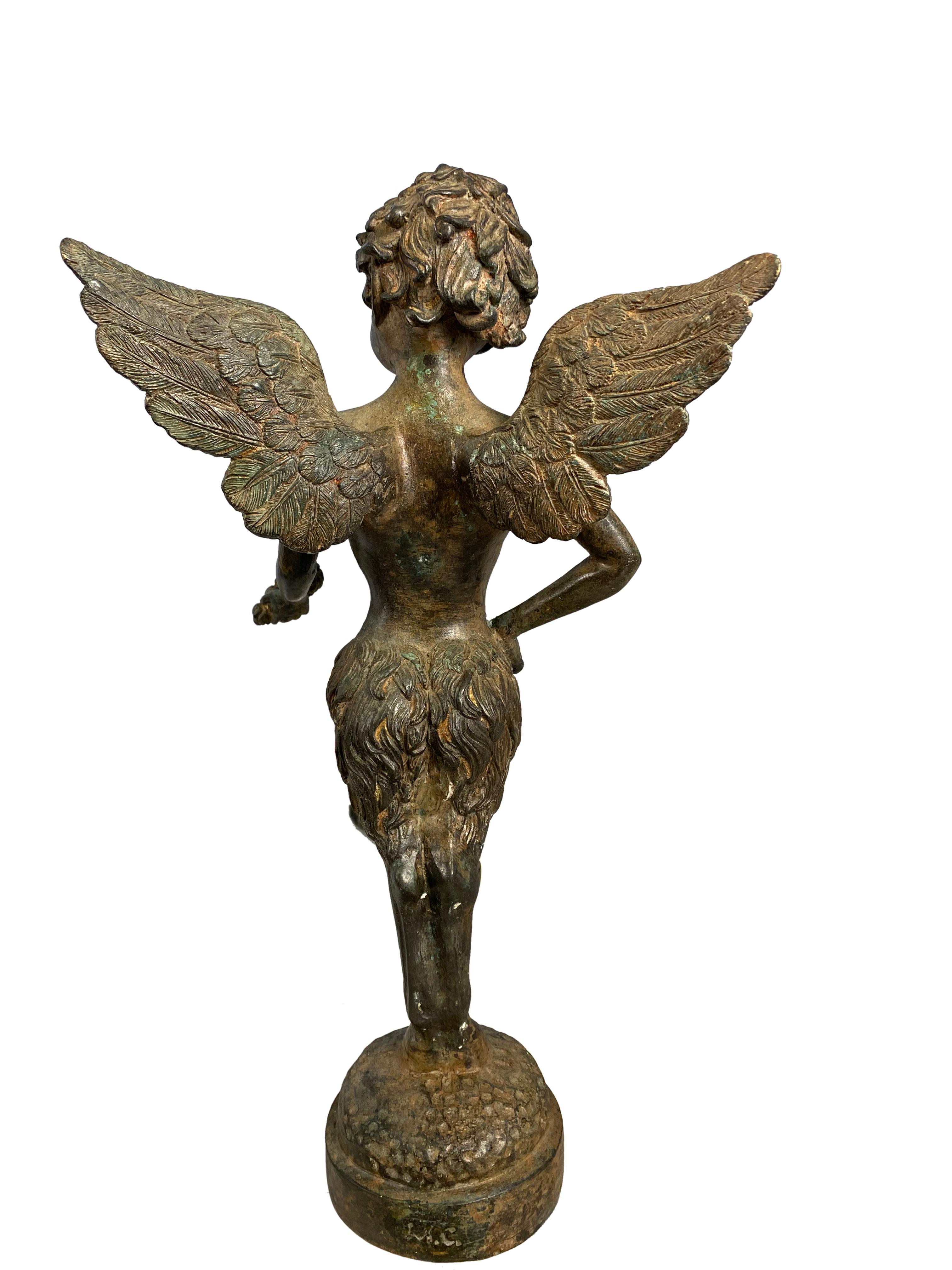 Pair of Bronze Cherubs, 20th Century For Sale 2