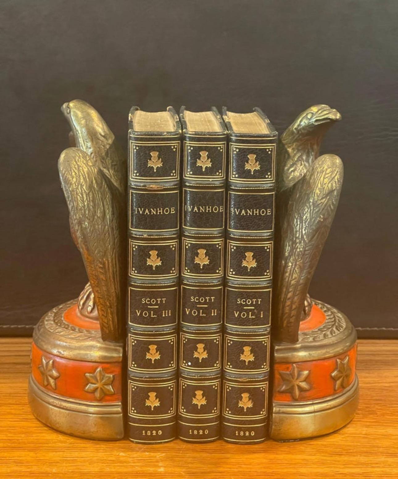 Pair of Bronze Clad American Eagle 'John Kennedy JFK' Bookends For Sale 1