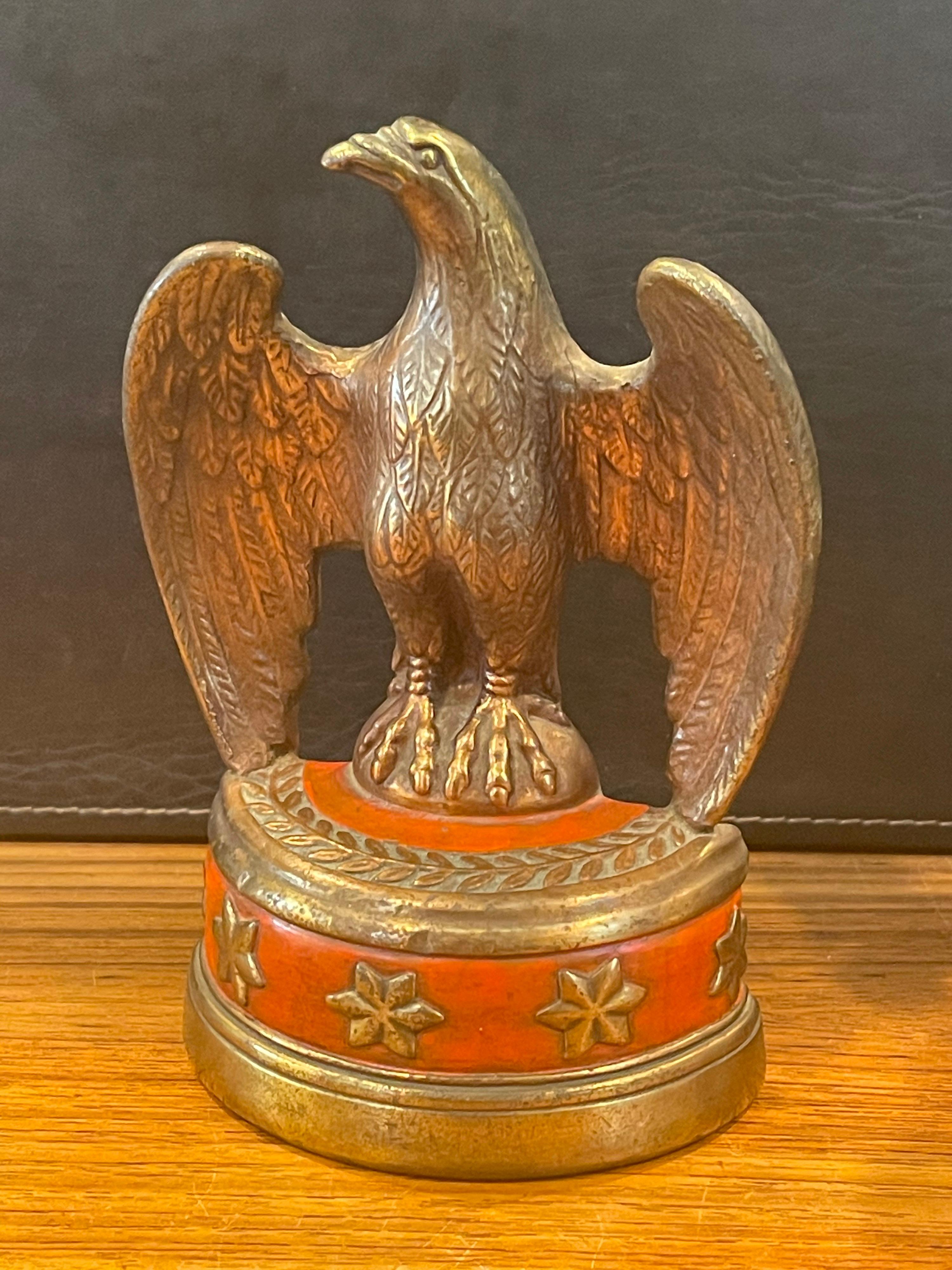 Pair of Bronze Clad American Eagle 'John Kennedy JFK' Bookends 2