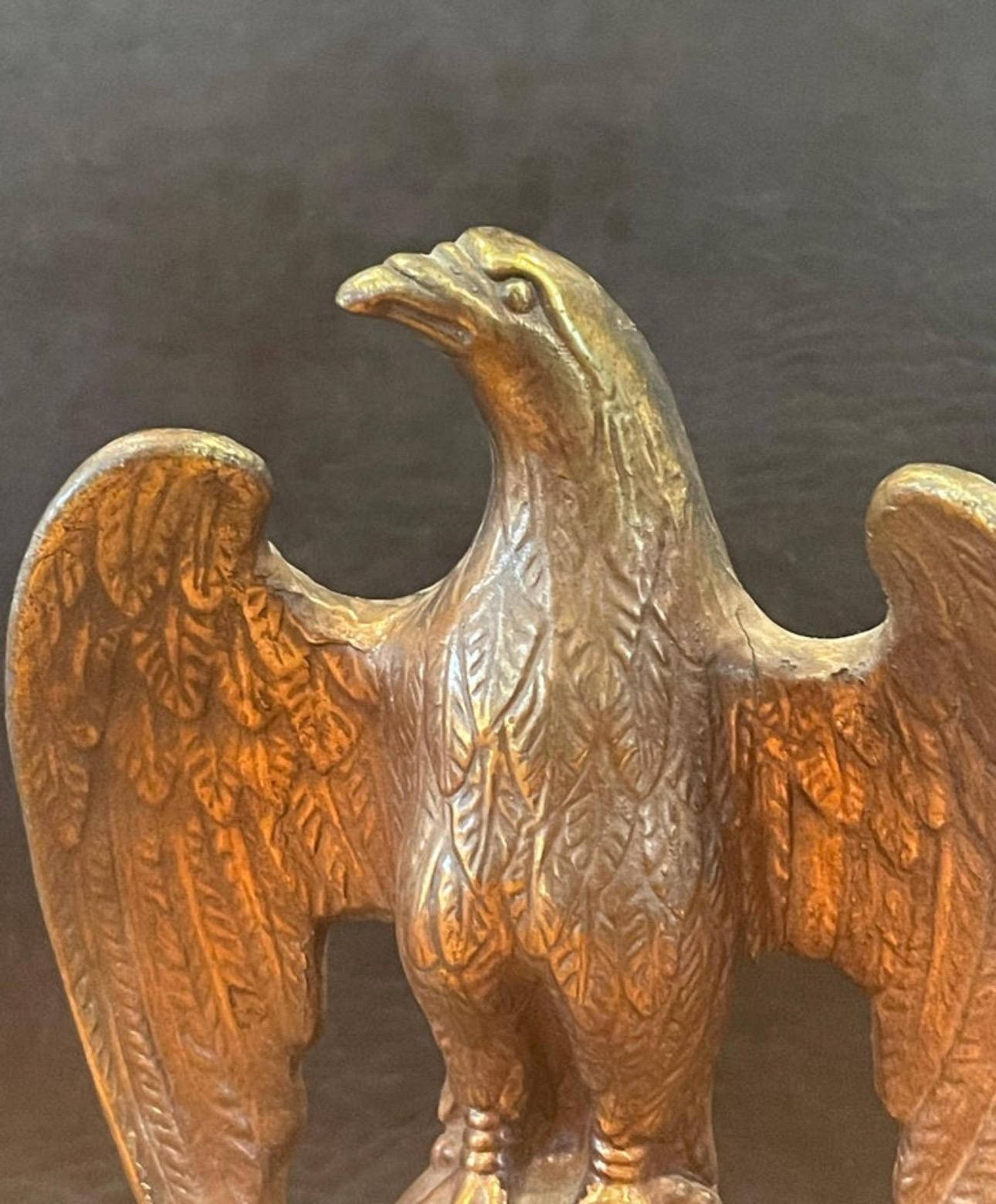 Pair of Bronze Clad American Eagle 'John Kennedy JFK' Bookends For Sale 3