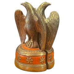 Pair of Bronze Clad American Eagle 'John Kennedy JFK' Bookends