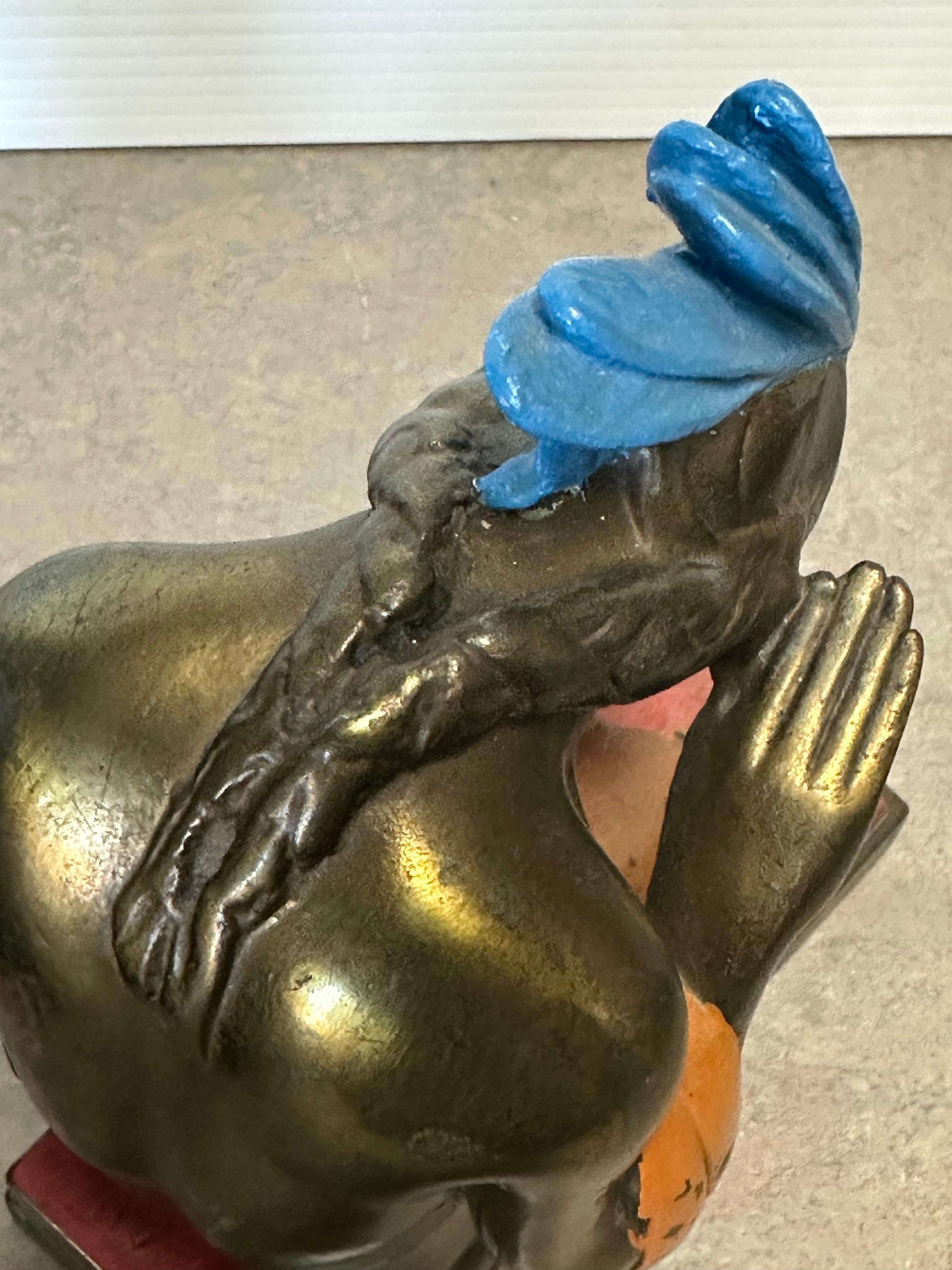 Pair of Bronze-Clad Indian Braves Bookends by Paul Herzel for Pompeian Bronze Co For Sale 4