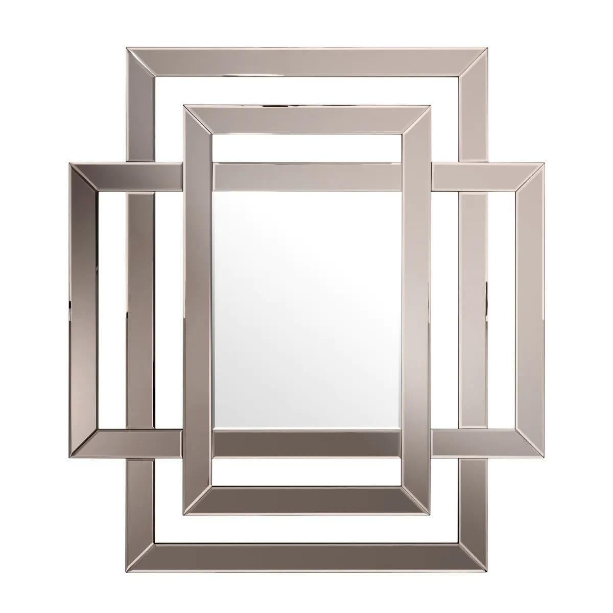 Français Paire de miroirs couleur bronze. en vente