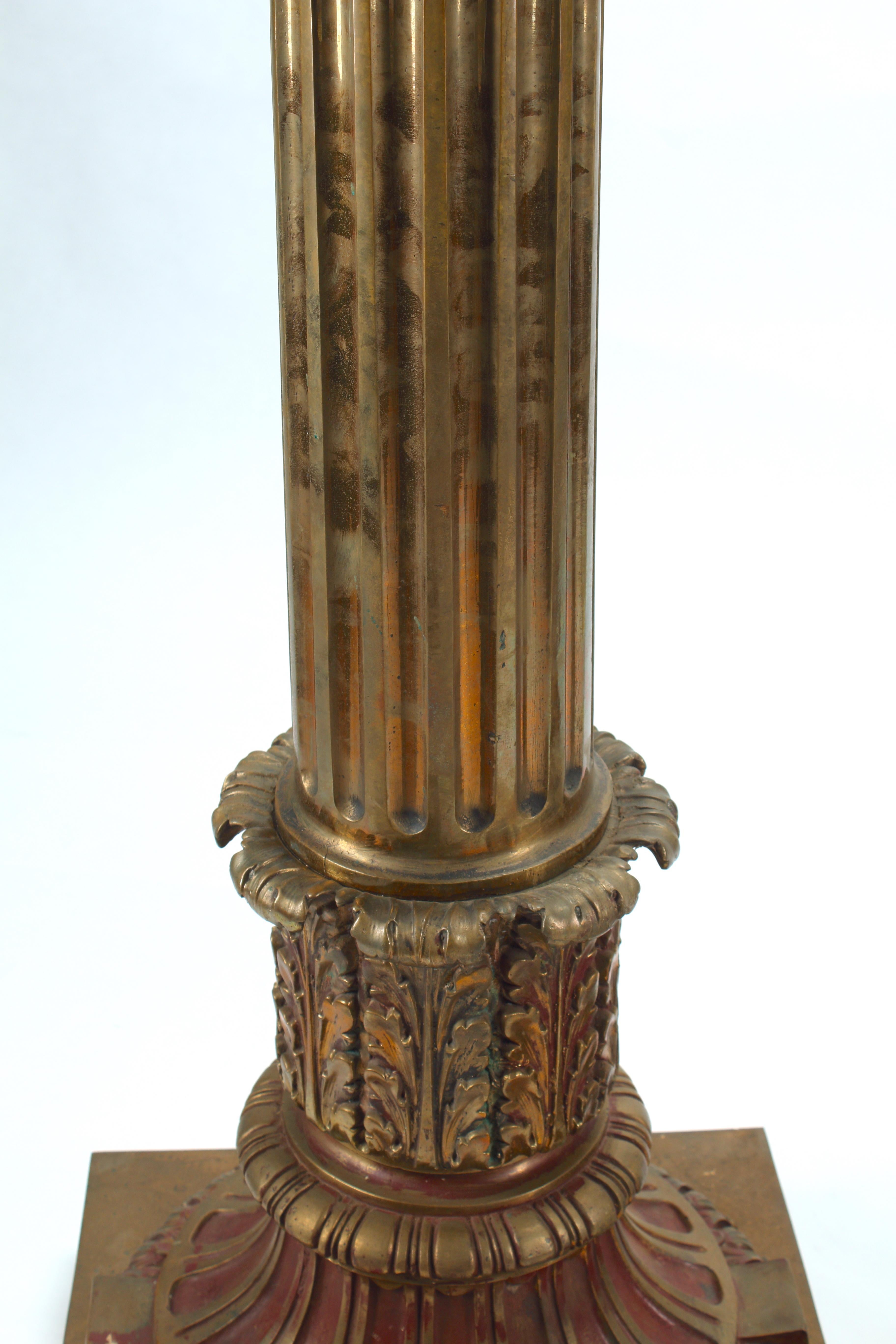 Pair of Bronze Columns, American (New York) 1900 In Good Condition For Sale In El Monte, CA