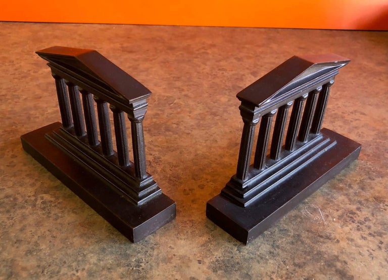 Pair of Bronze Columns / Parthenon Bookends at 1stDibs