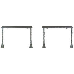 Pair of Bronze Console Tables