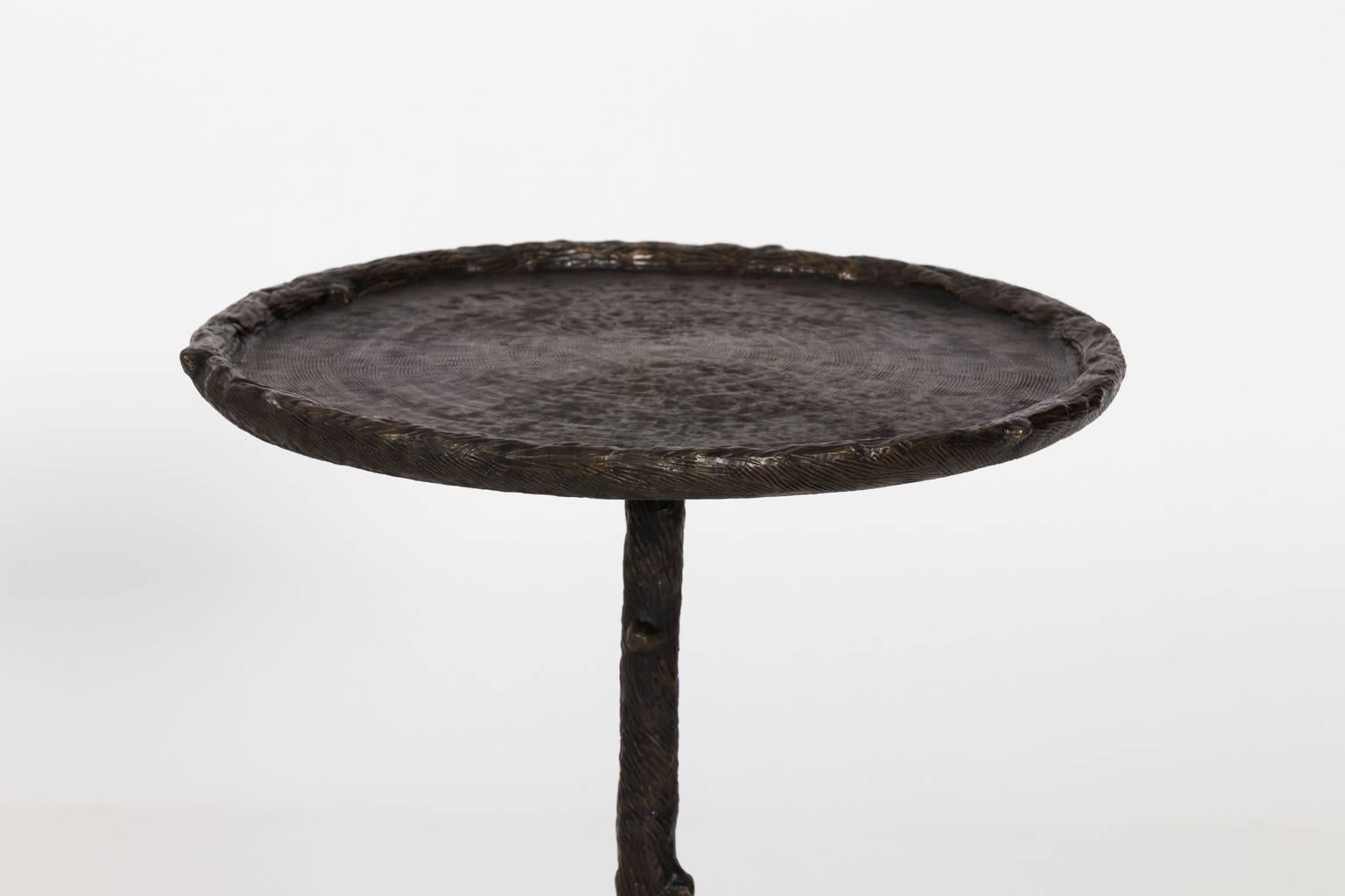 20th Century Pair of Bronze Corbin Winston Twig Side Tables For Sale