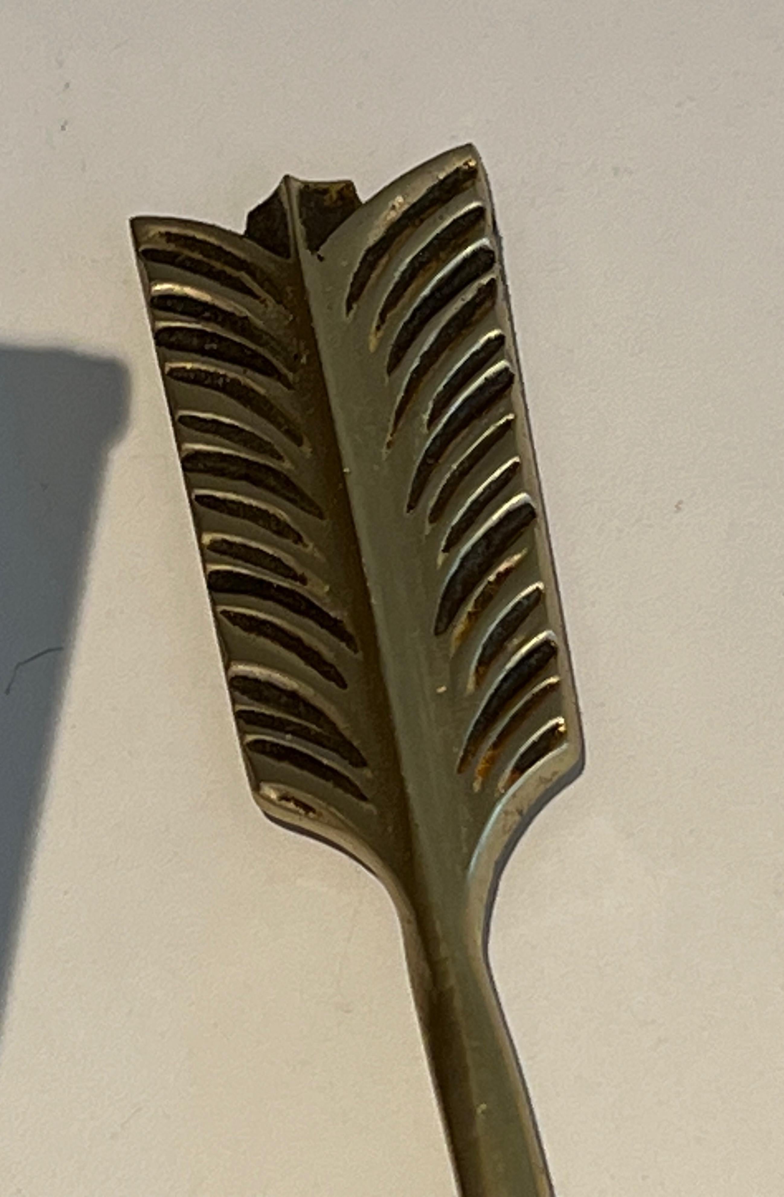 Coppia di lampade da parete in bronzo Cross Arrows in vendita 3
