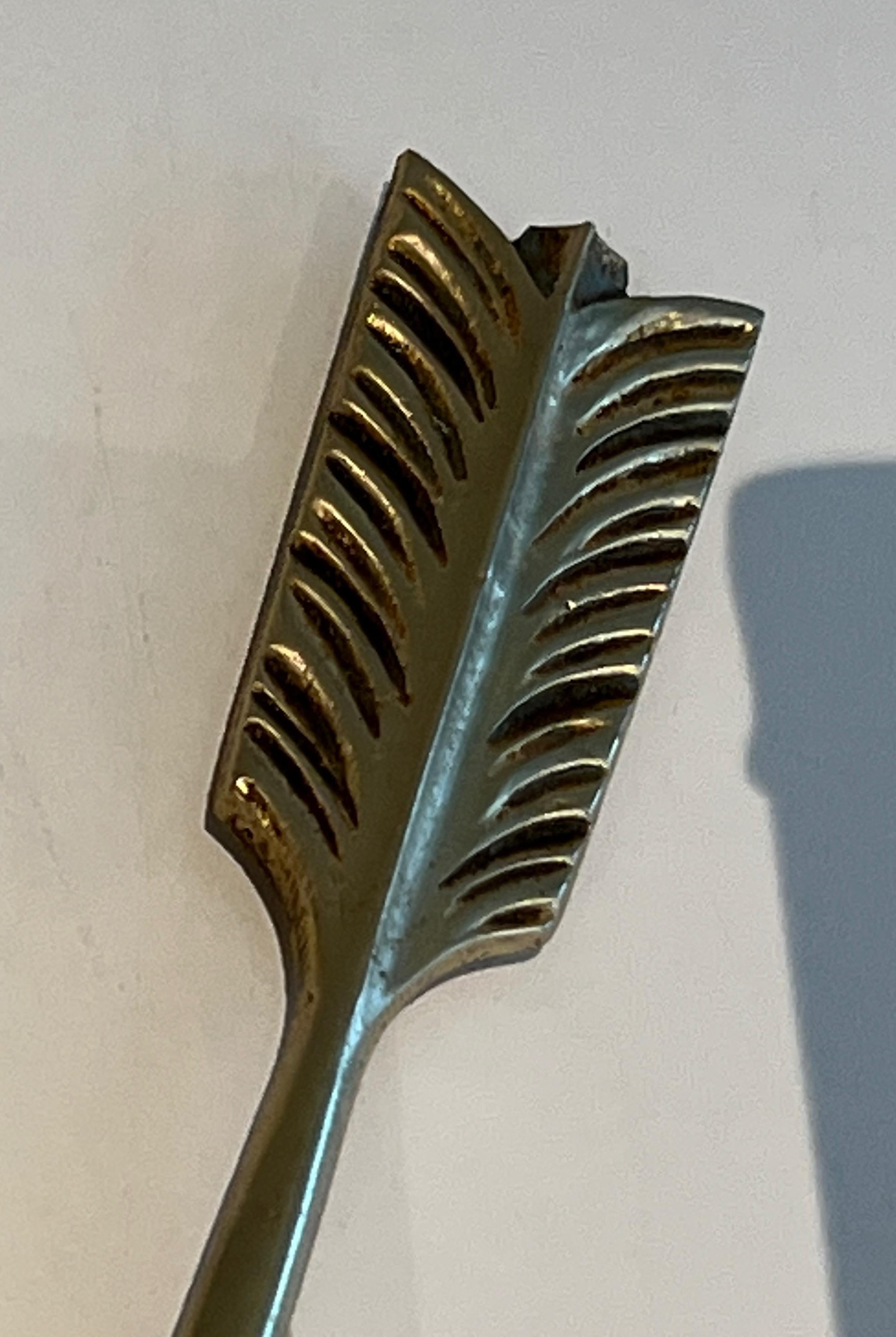 Coppia di lampade da parete in bronzo Cross Arrows in vendita 7