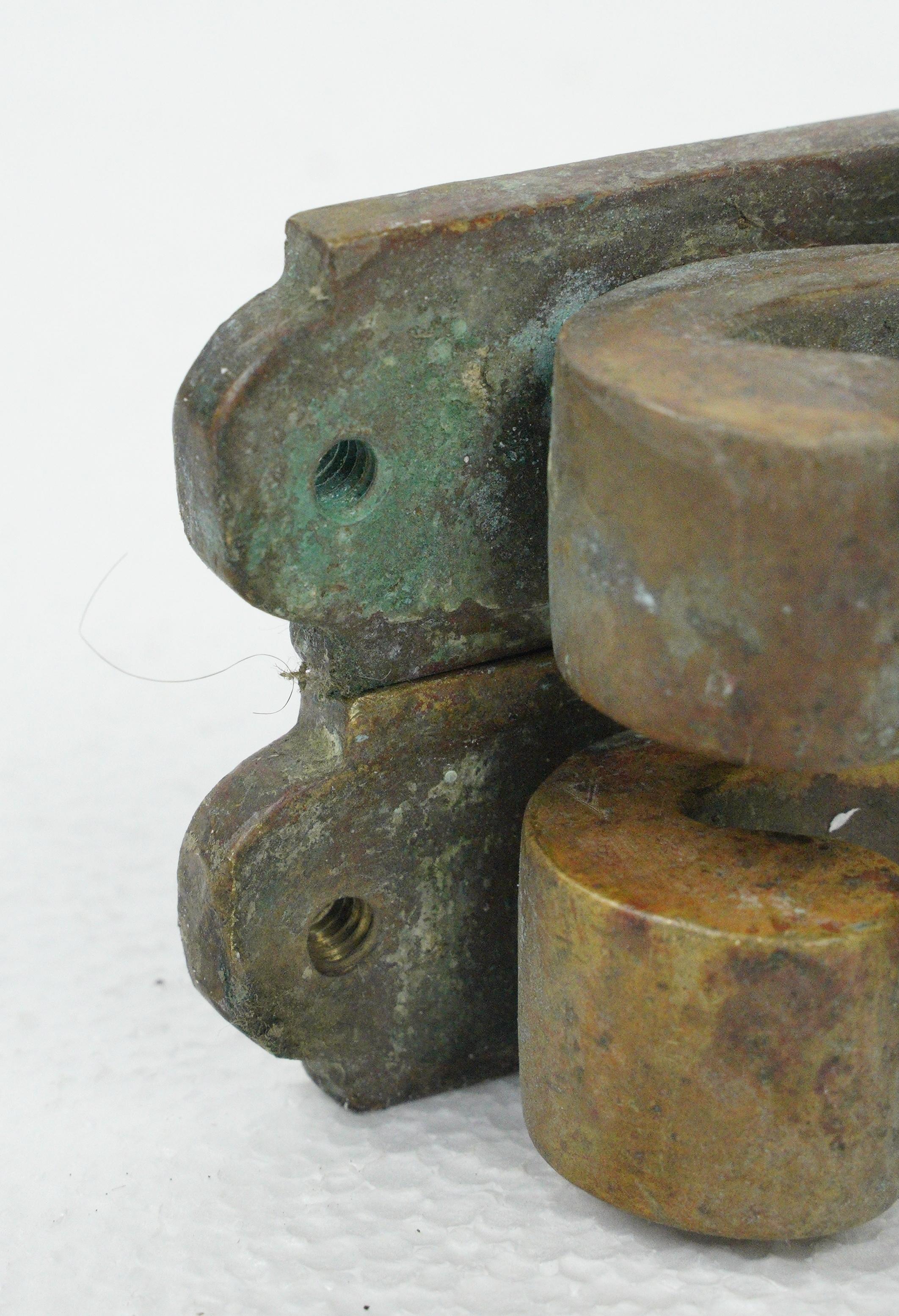 Pair of Bronze Curled Shelf Brackets with Swirls For Sale 5