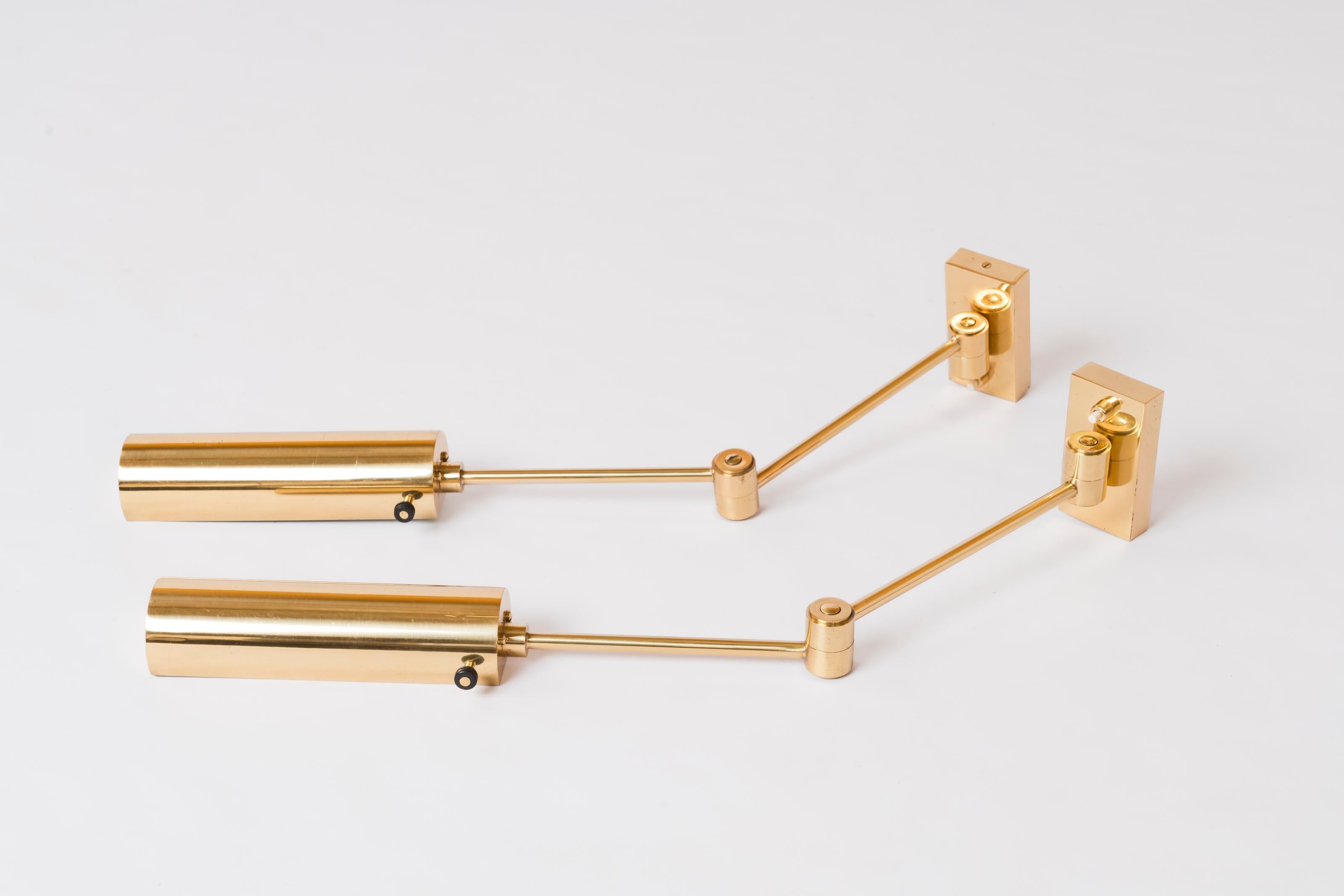 French Pair of Bronze Deployable 