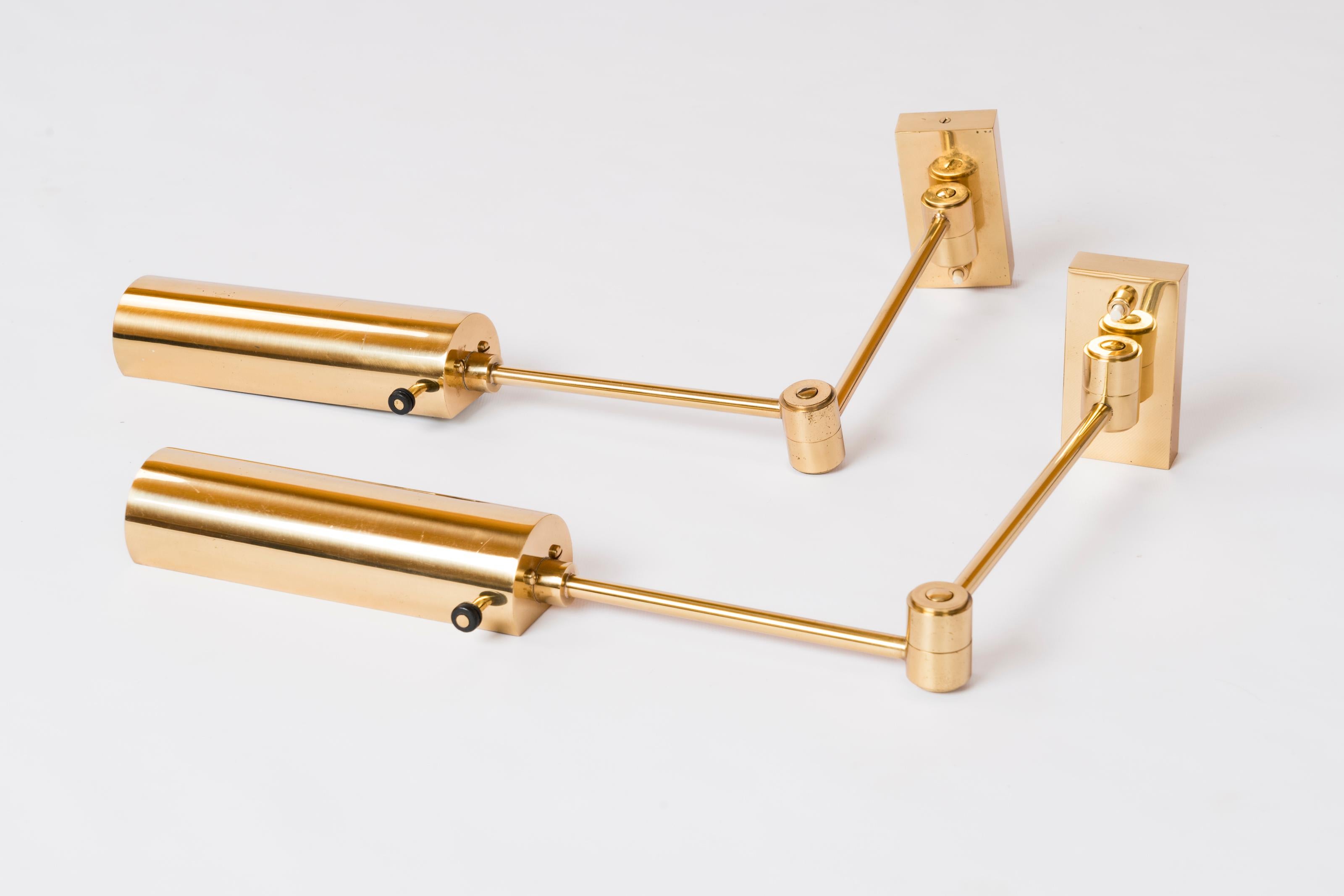Gilt Pair of Bronze Deployable 