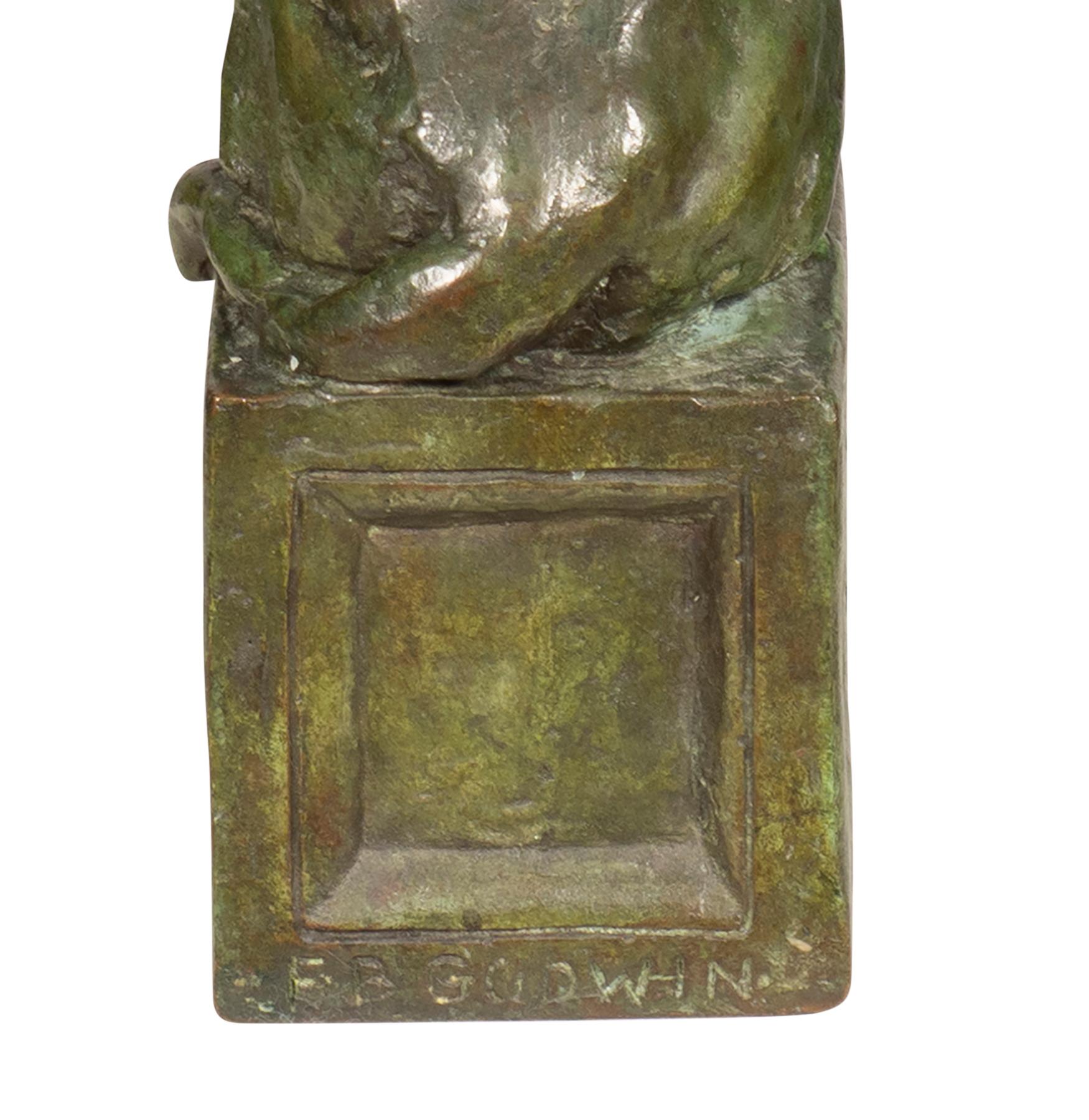 Pair Of Bronze Dogs By F.B Godwin For Sale 3