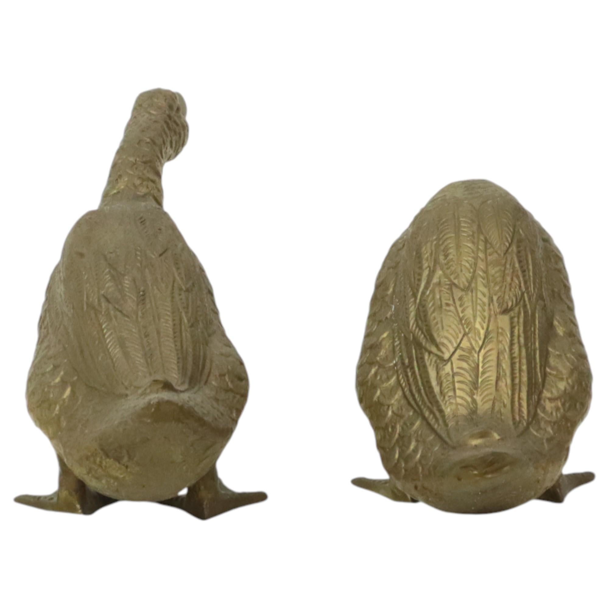 Coppia di anatre e ochette in bronzo Francia anni '40 In condizioni buone in vendita a Poperinge, BE