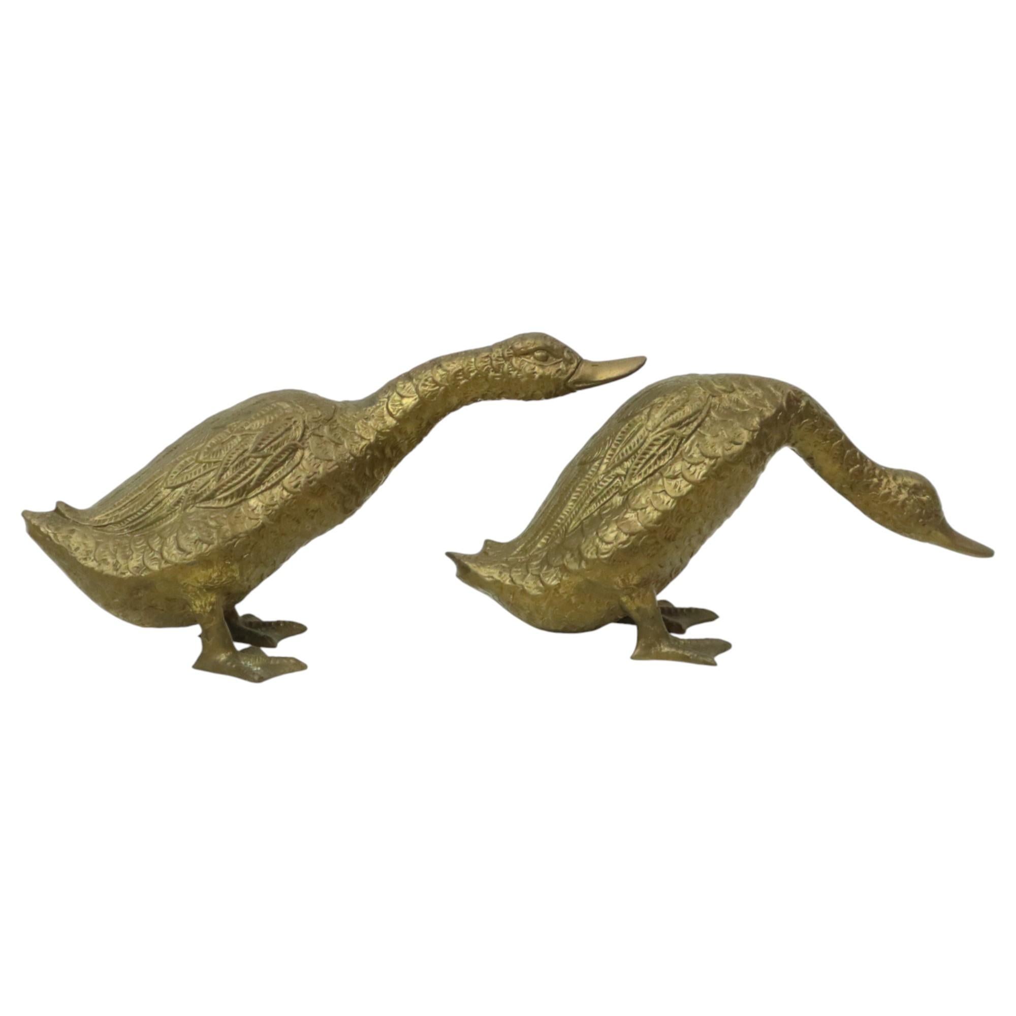 Bronzo Coppia di anatre e ochette in bronzo Francia anni '40 in vendita