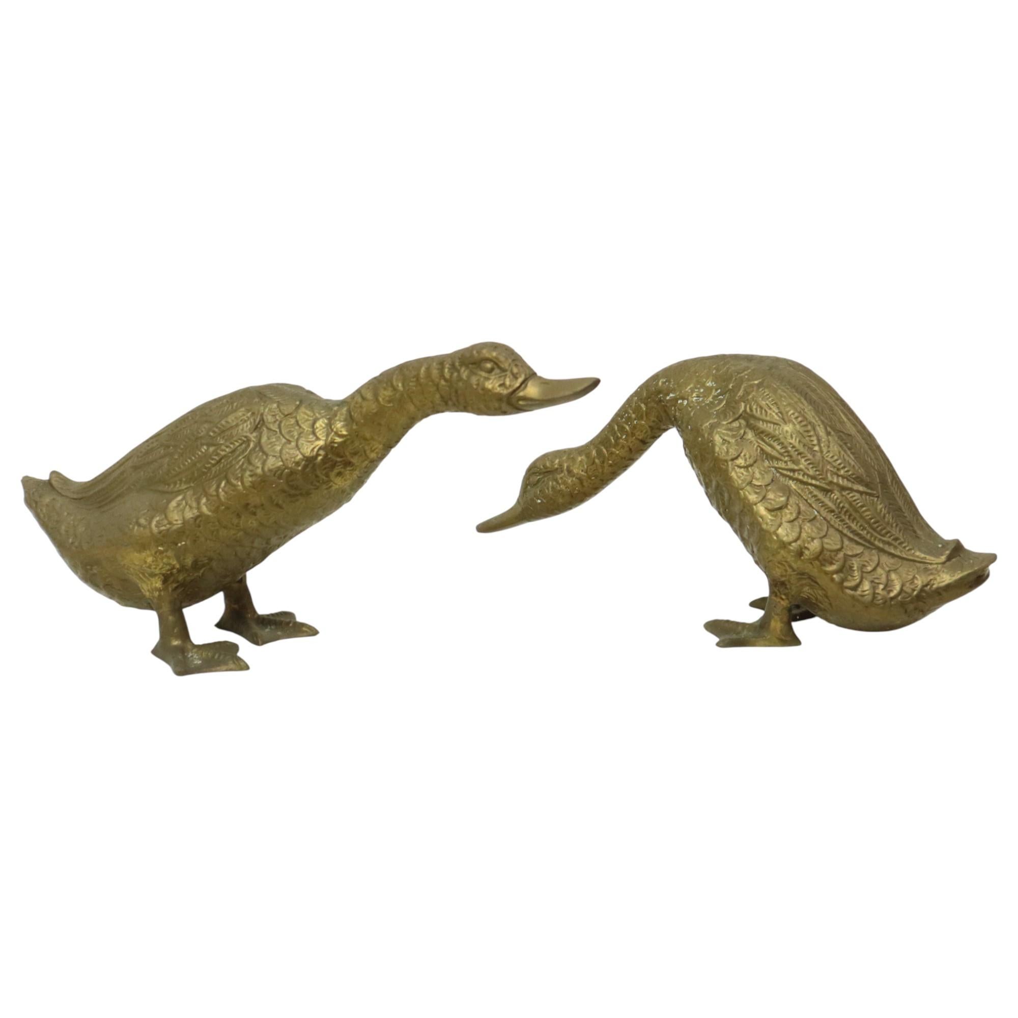 Coppia di anatre e ochette in bronzo Francia anni '40 in vendita 1