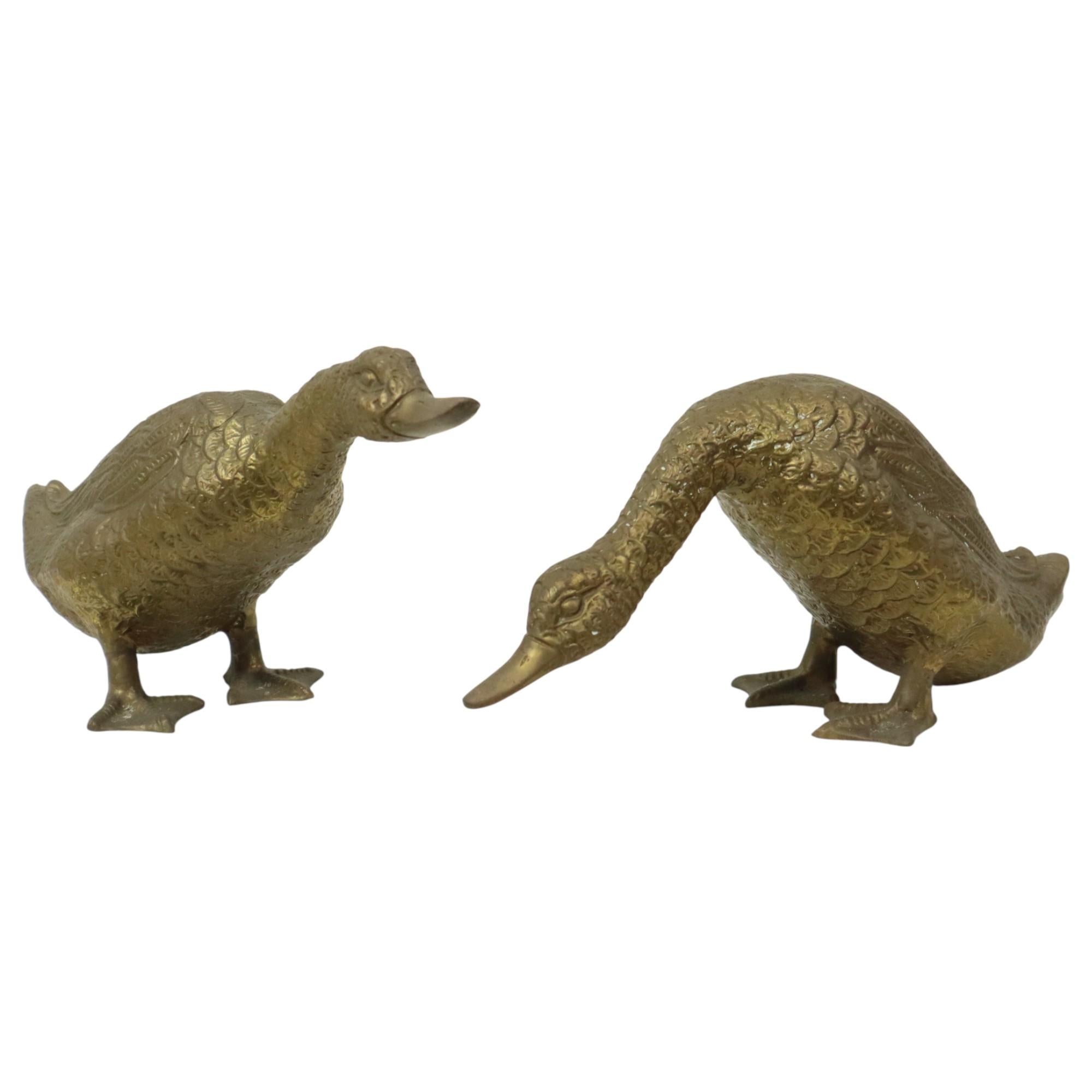 Coppia di anatre e ochette in bronzo Francia anni '40 in vendita 2