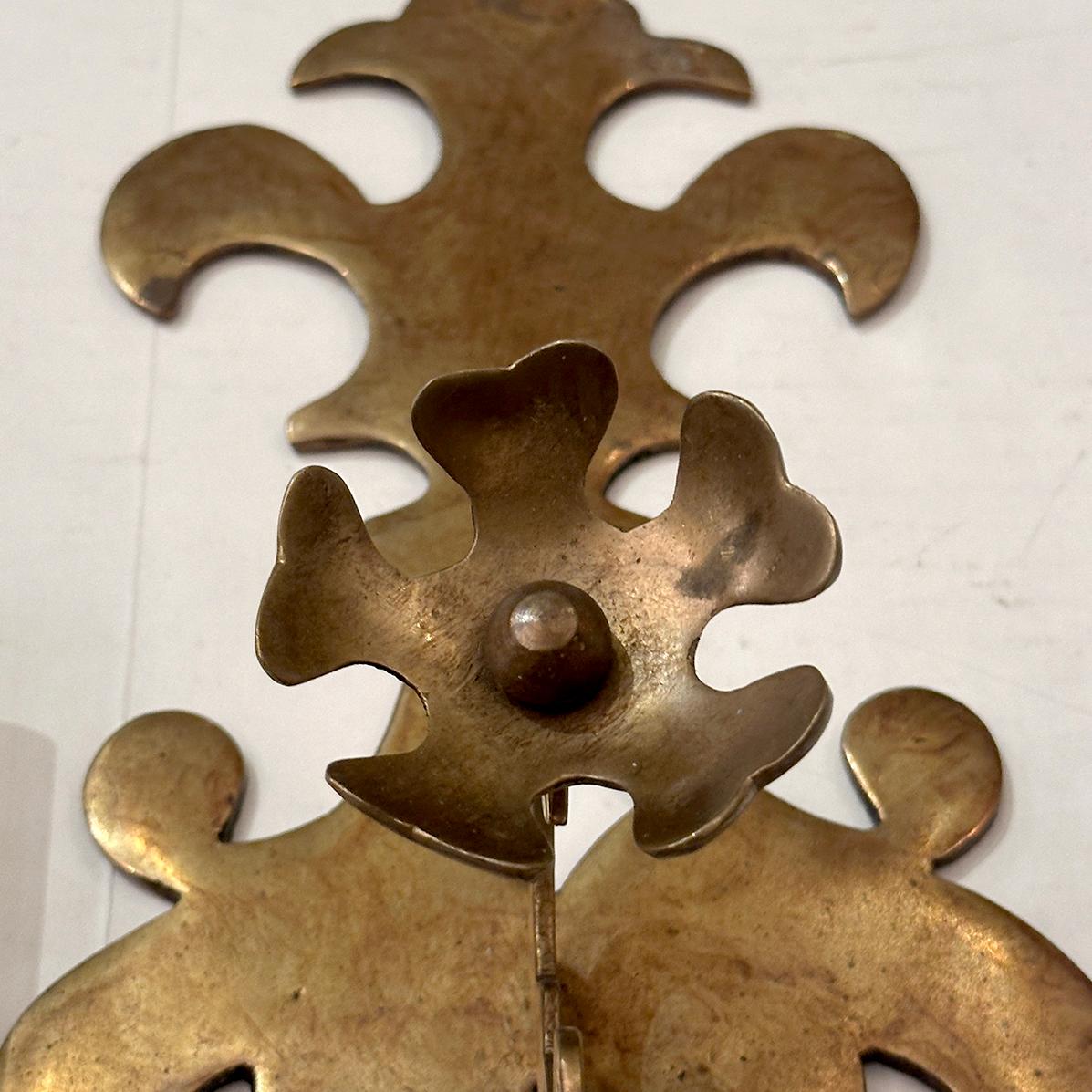 Olandese Coppia di lampade olandesi in bronzo in vendita