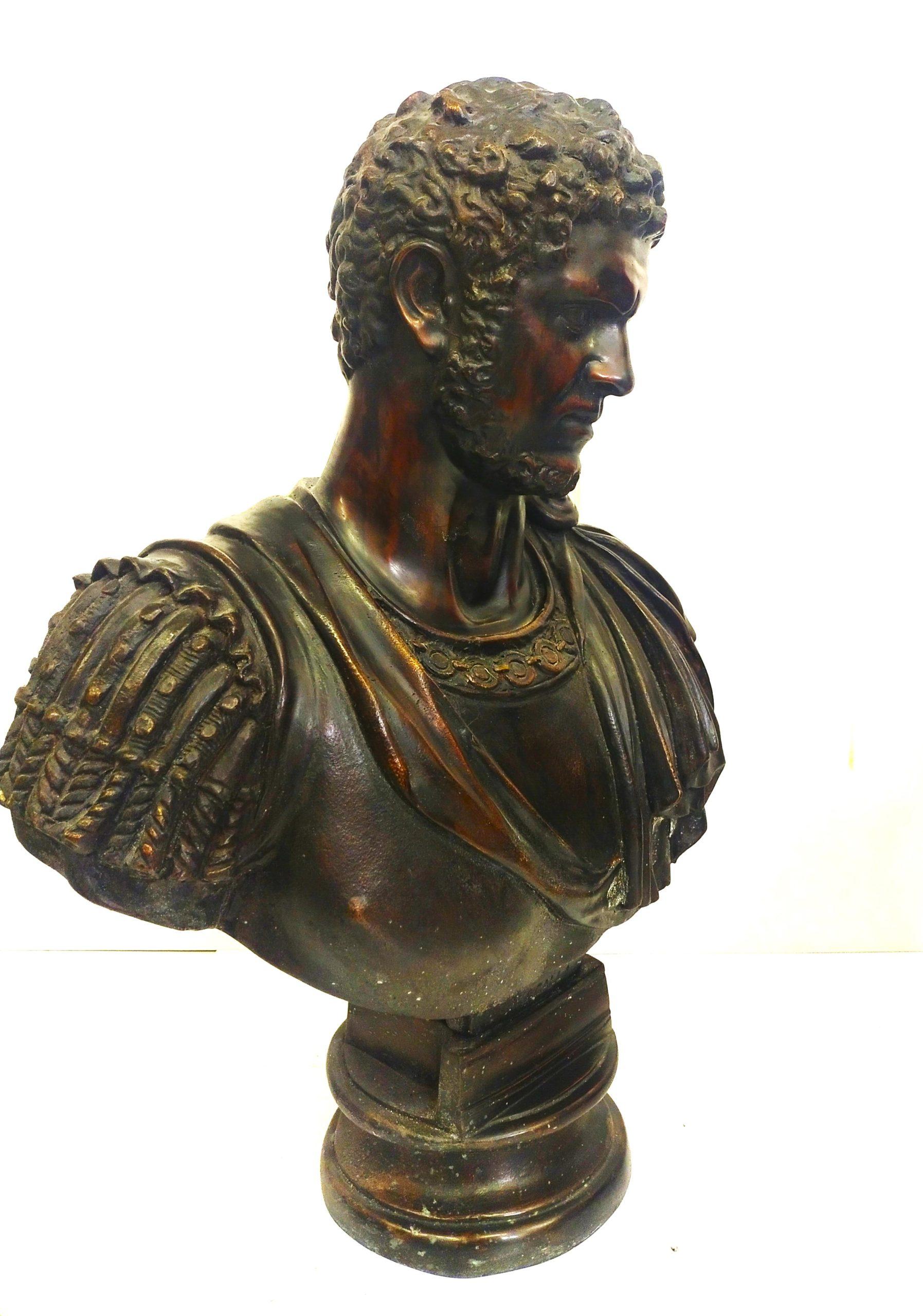 Pair of bronze emperor busts, ADDITIONAL PHOTOS, INFORMATION OF THE LOT AND QUOTE FOR SHIPPING COST CAN BE REQUEST BY SENDING AN EMAIL