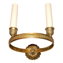 Pair of Bronze Empire Sconces