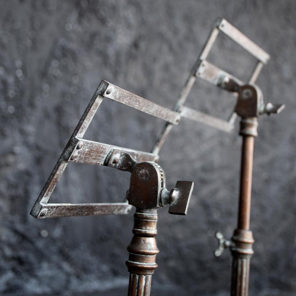 British Pair of Bronze English Articulated Shop Display Stands c. 1900 