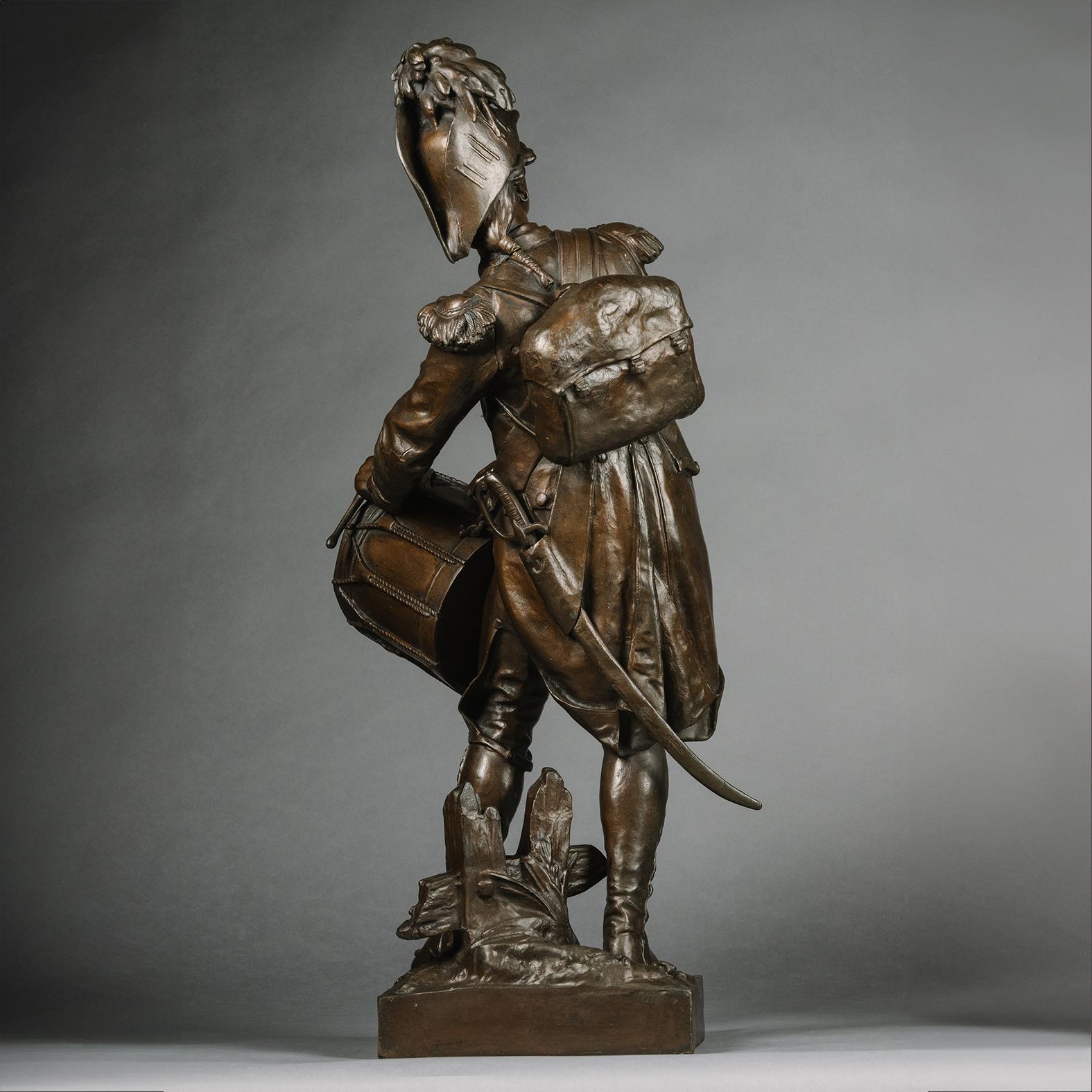 Pair of  Bronze Figures by Etienne-Henri Dumaige For Sale 4