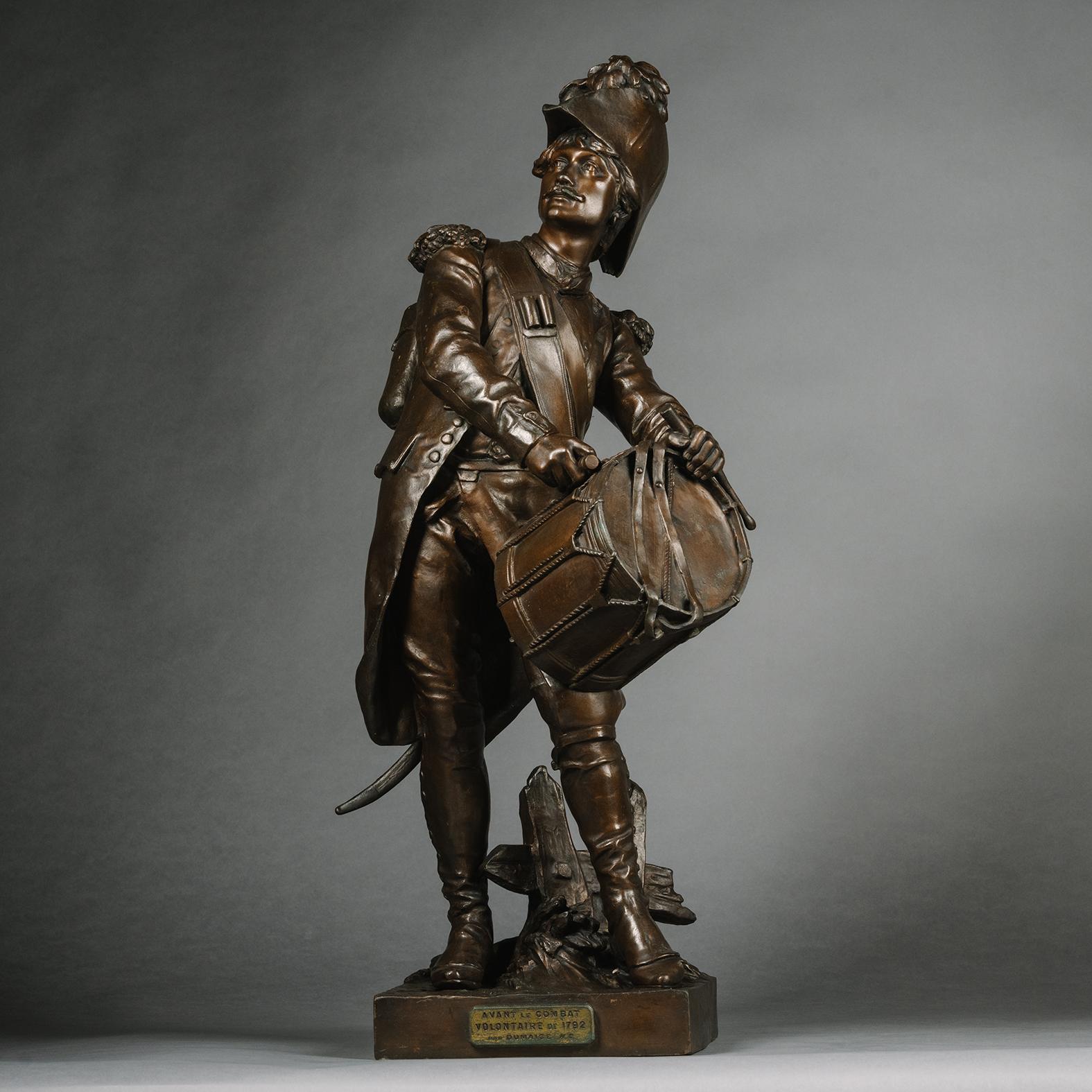 Paar von  Bronzefiguren von Etienne-Henri Dumaige im Angebot 3