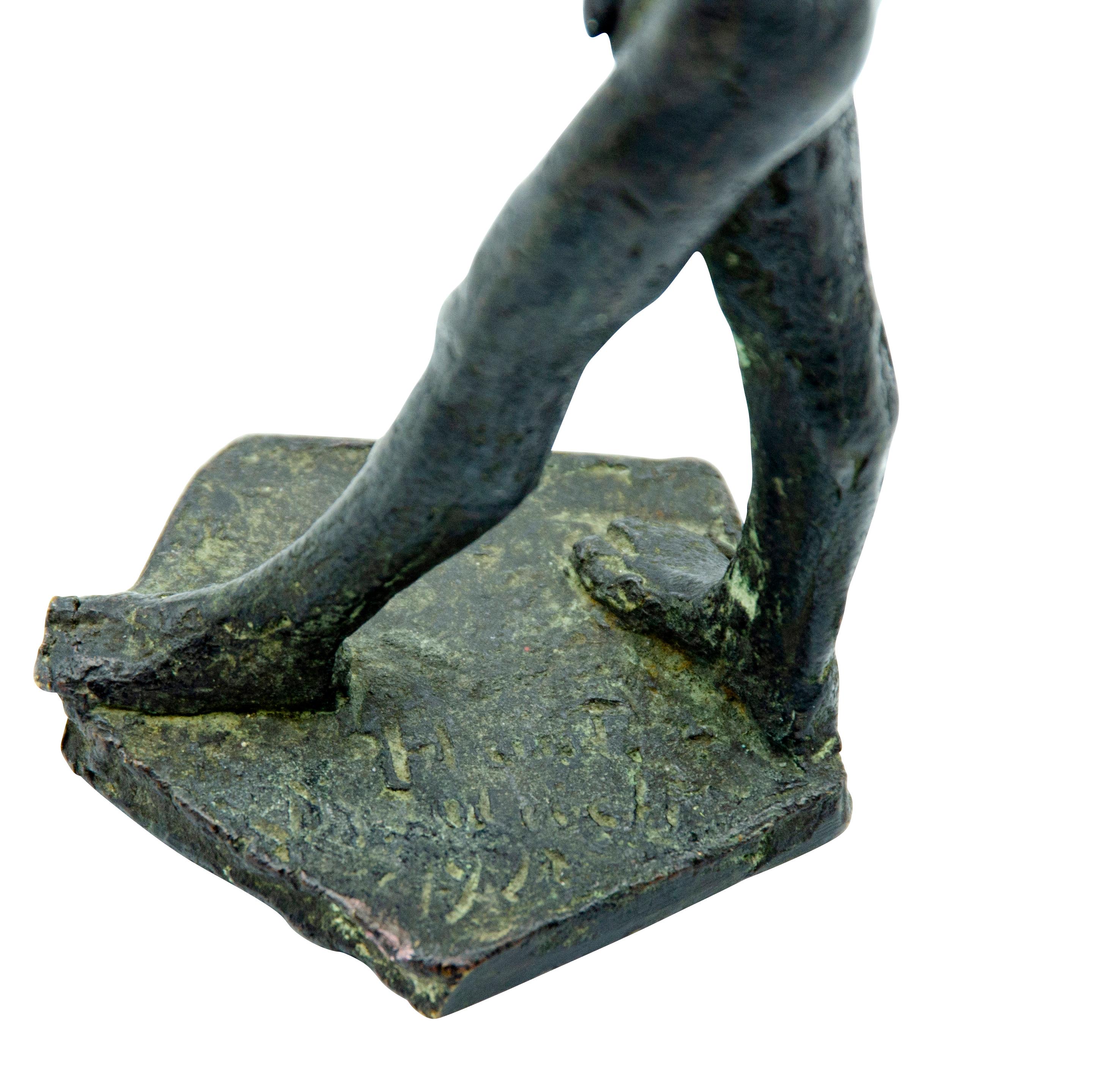 20ième siècle Paire de figures d'Adam et Ève en bronze de William Hunt Diederich en vente