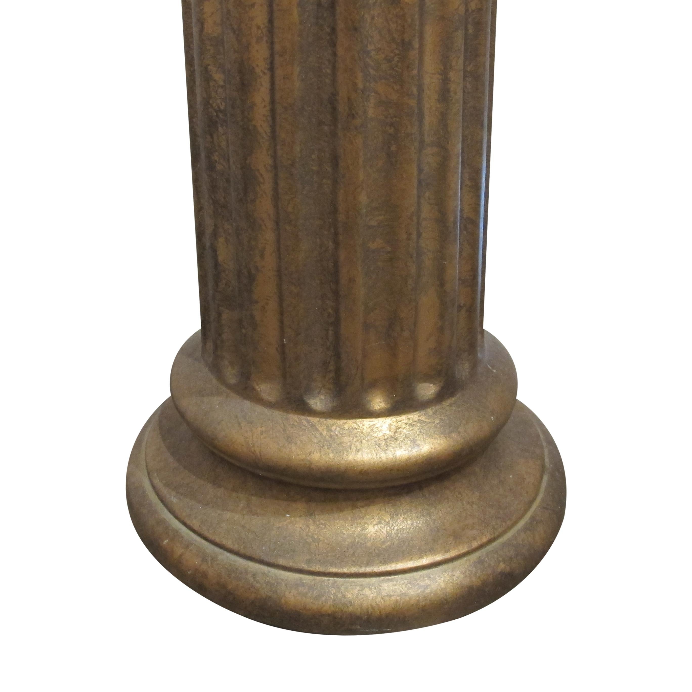 Coppia di colonne scanalate in ceramica con finitura in bronzo - piedistalli decorativi, inglese In condizioni buone in vendita a London, GB