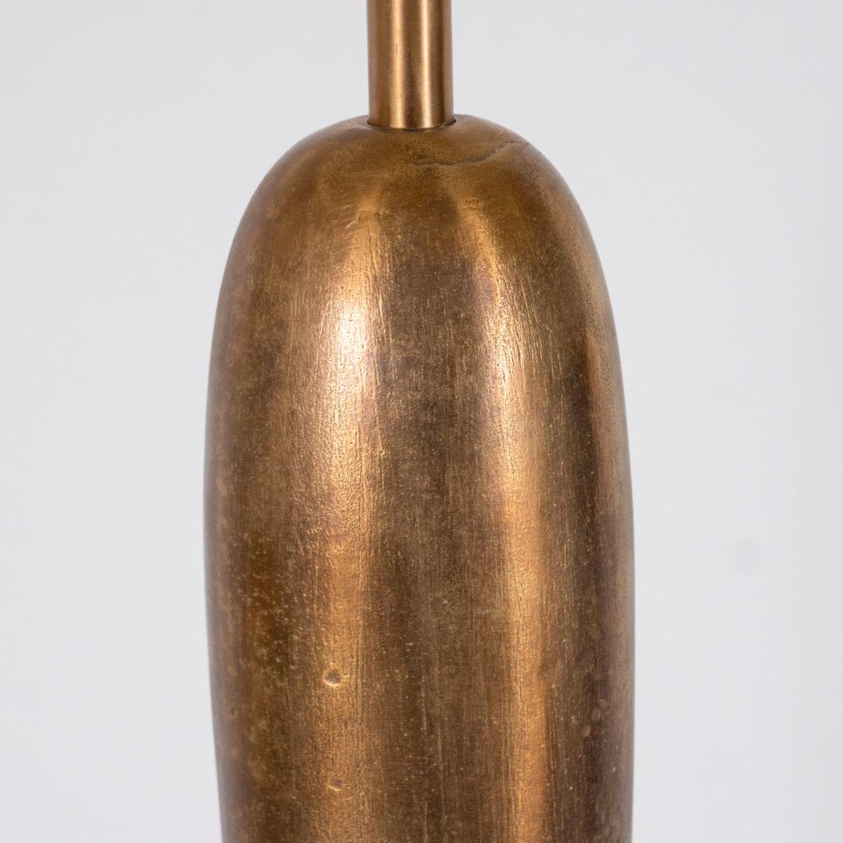 Pair of Bronze Finish Deco Inspired Table Lamps For Sale 4