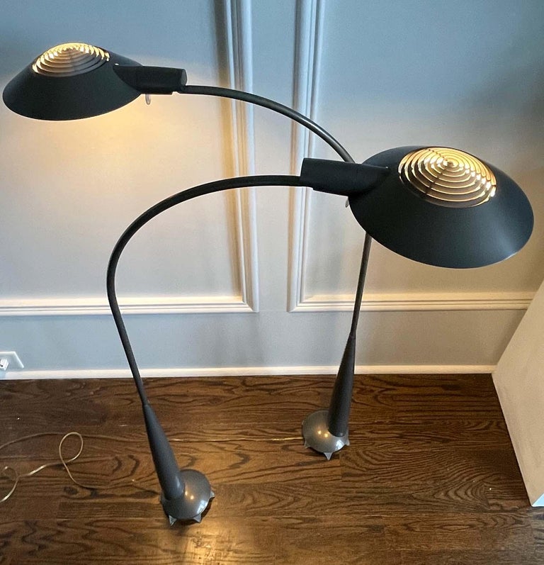 Pair of Bronze Floor Lamps by Cedric Hartman For Sale 5