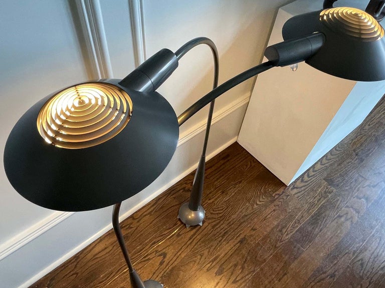 Pair of Bronze Floor Lamps by Cedric Hartman For Sale 7
