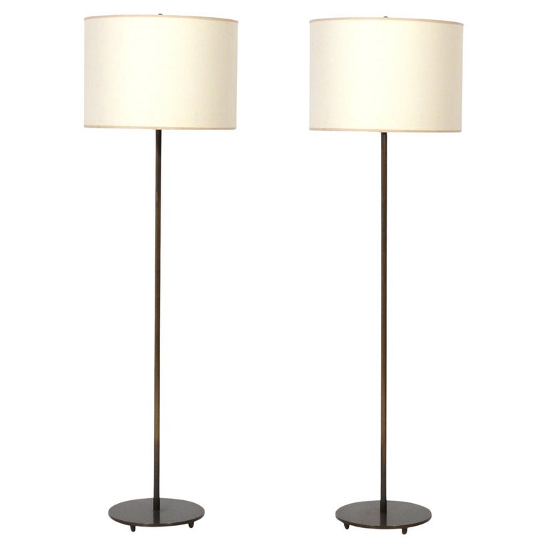 Pair of Bronze Floor Lamps For Sale at 1stDibs