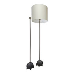 Pair of bronze floor lamps Jan des Bouvrie circa 1980 Netherlands
