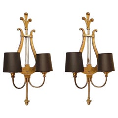 Pair of Bronze French Sconces