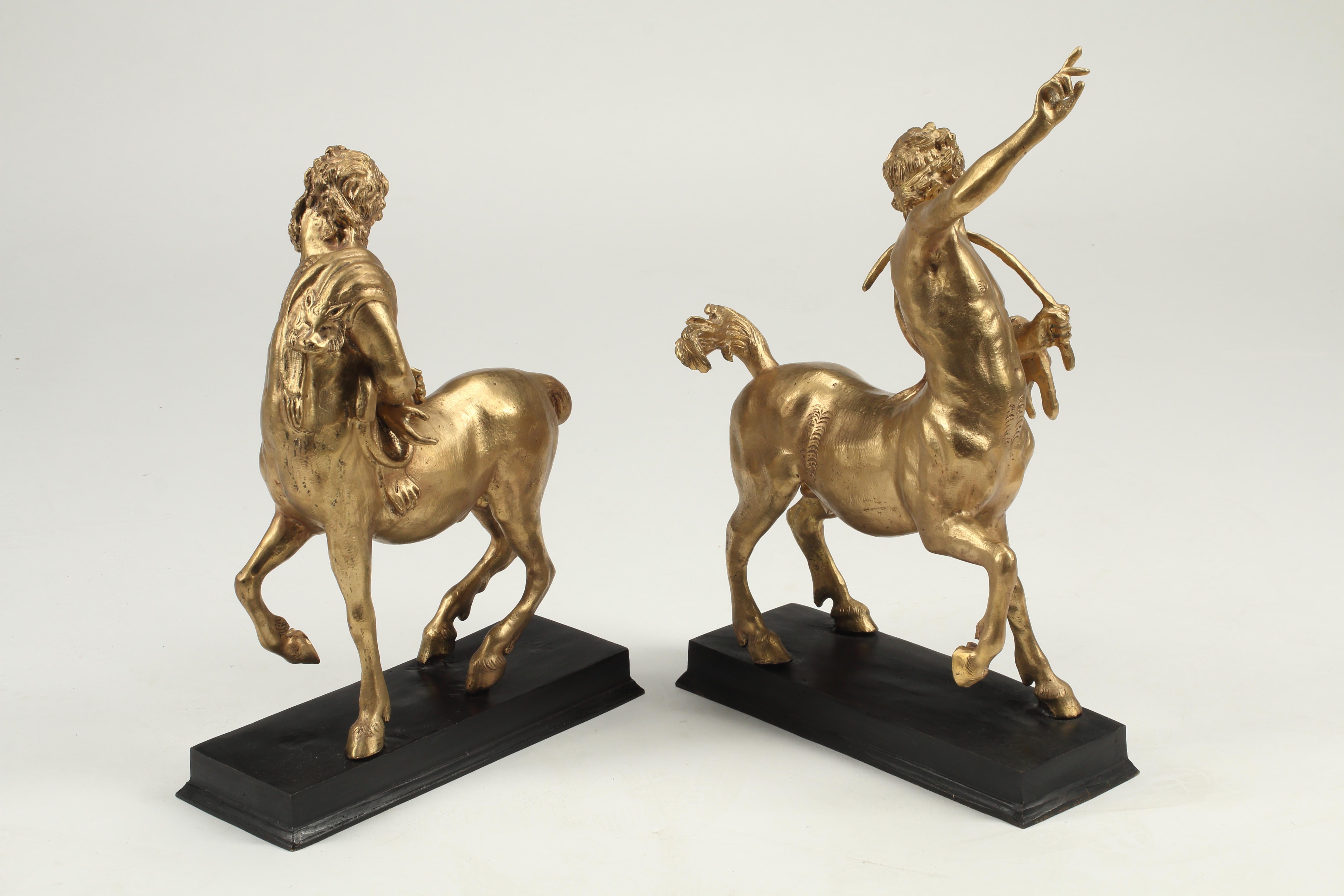 Pair of Bronze Furietti Centaurs In Good Condition For Sale In El Monte, CA