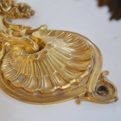 Pair of Bronze Gilt French Sconces, Late 19th Century