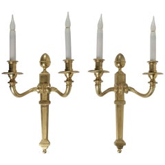 Pair of Bronze Gilt Sconces in the Style of Louis XV from the 19th Century