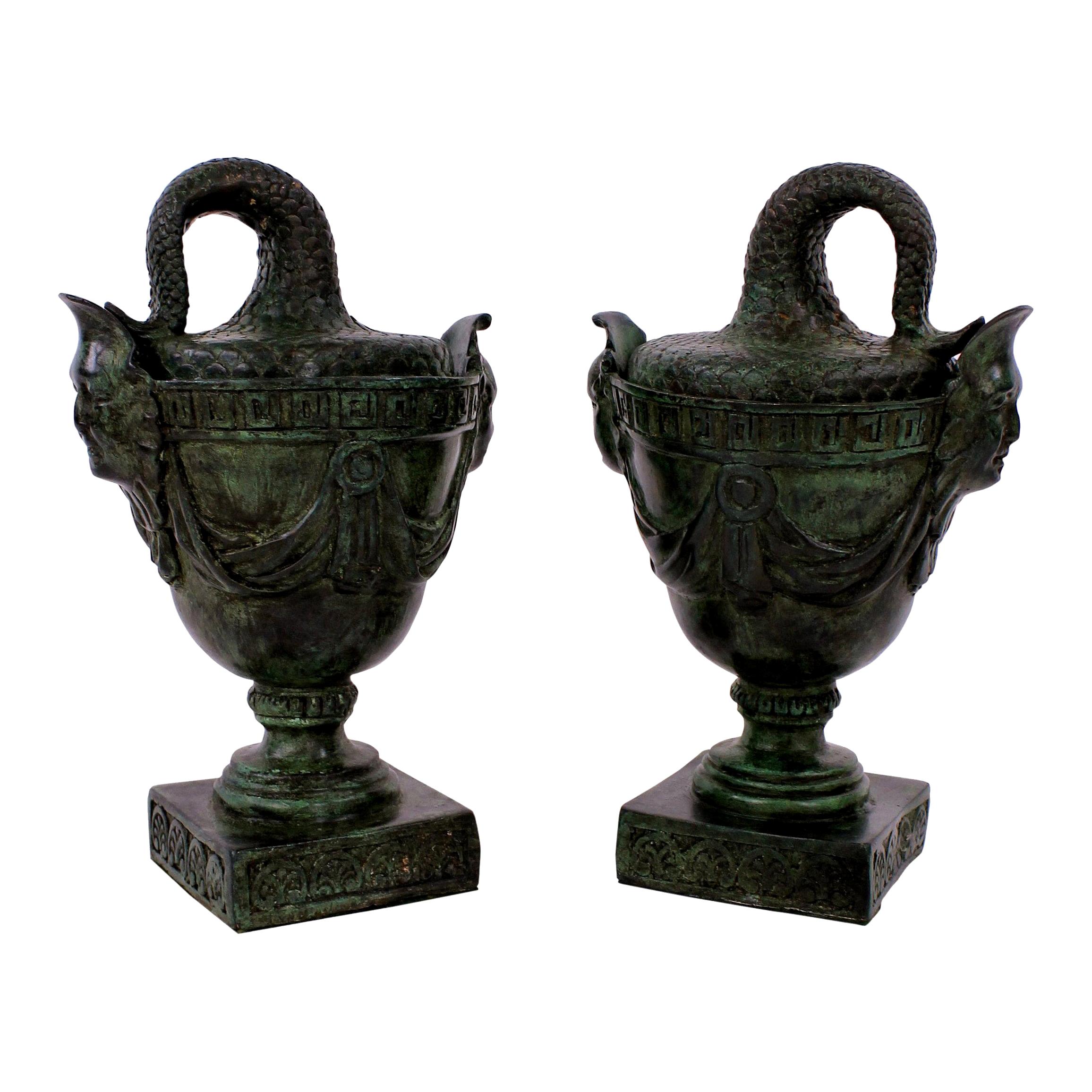 Pair of Bronze Grand Tour Tazzas