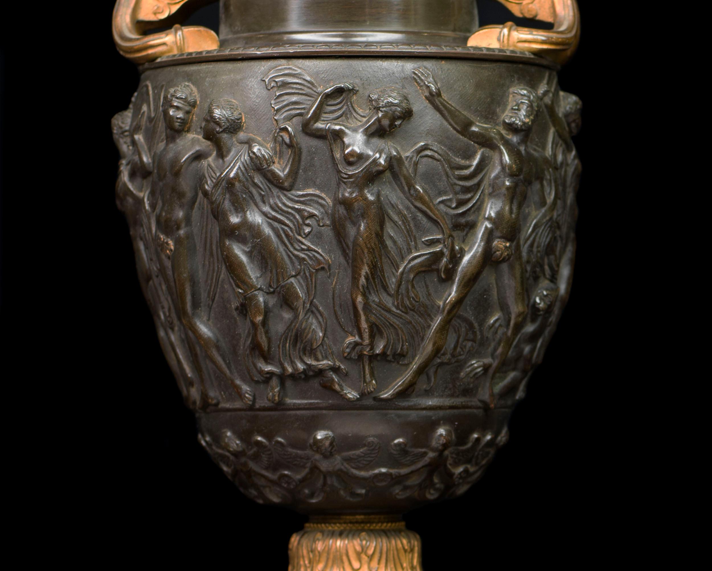 Pair of Bronze Grand Tour Townley Vases 2
