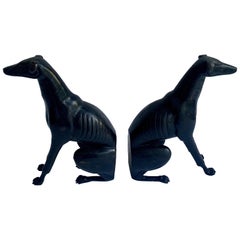 Pair of Bronze Greyhound Bookends