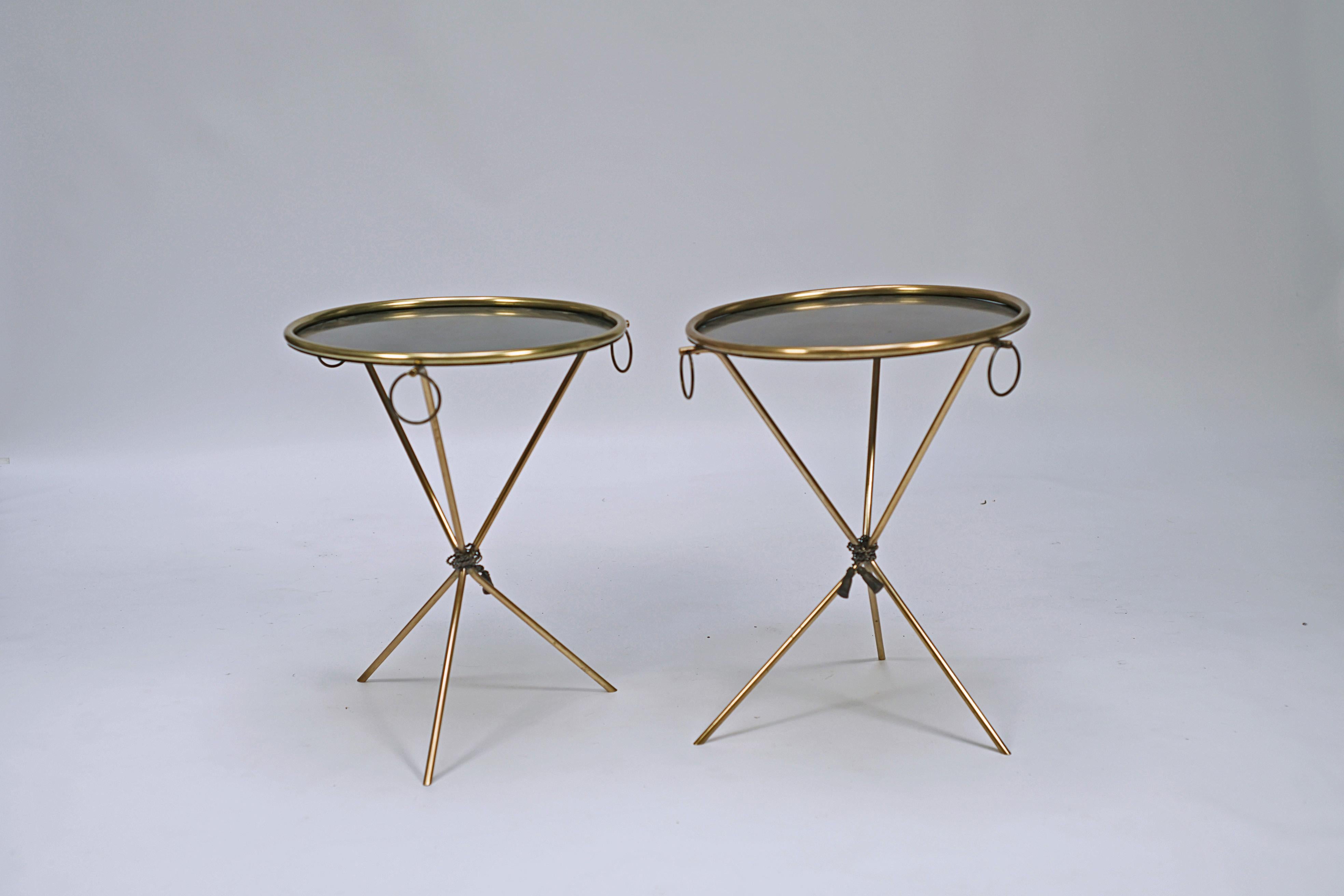 Paar Gueridons aus Bronze von Bagues und Maison Jansen (Art déco) im Angebot