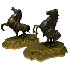 Vintage Pair of Bronze Horse Bookends