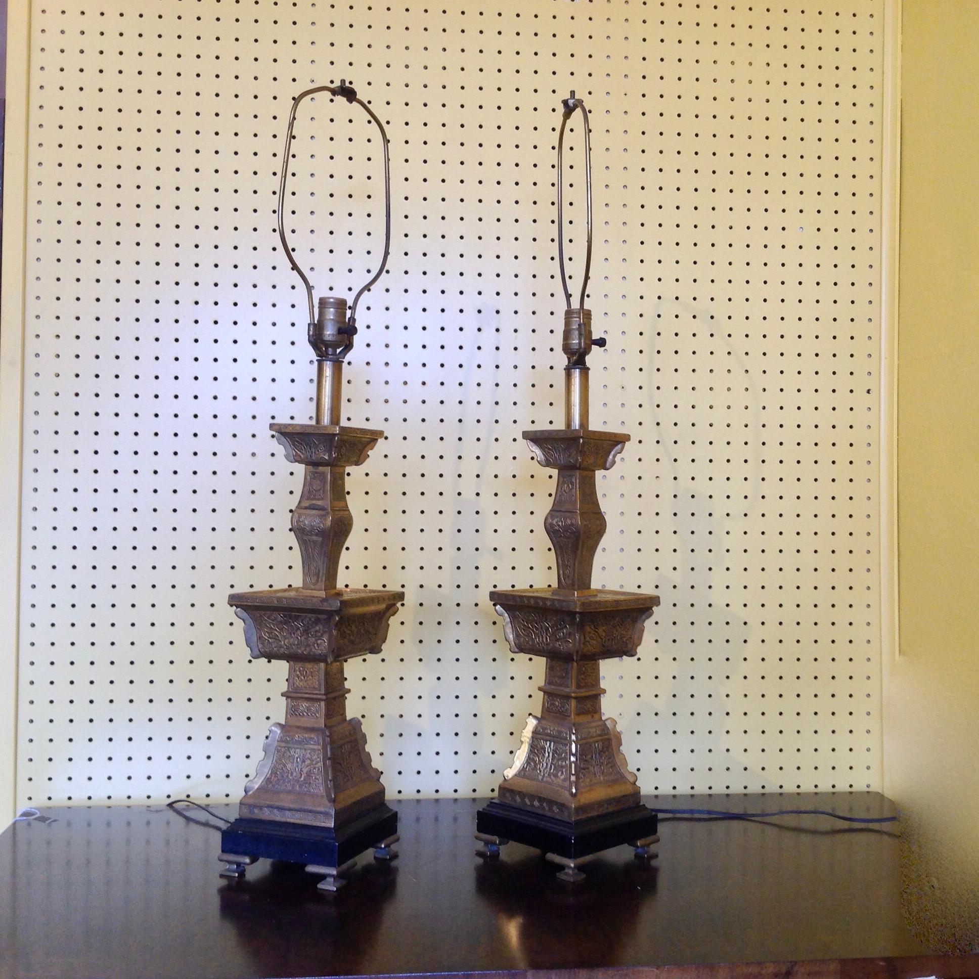 Pair of Bronze Lamps by Frederick Cooper 5
