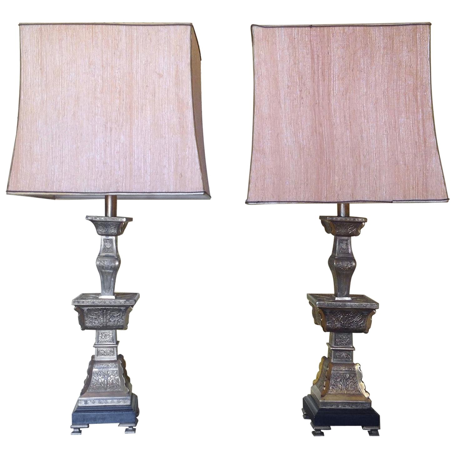 Pair of Bronze Lamps by Frederick Cooper