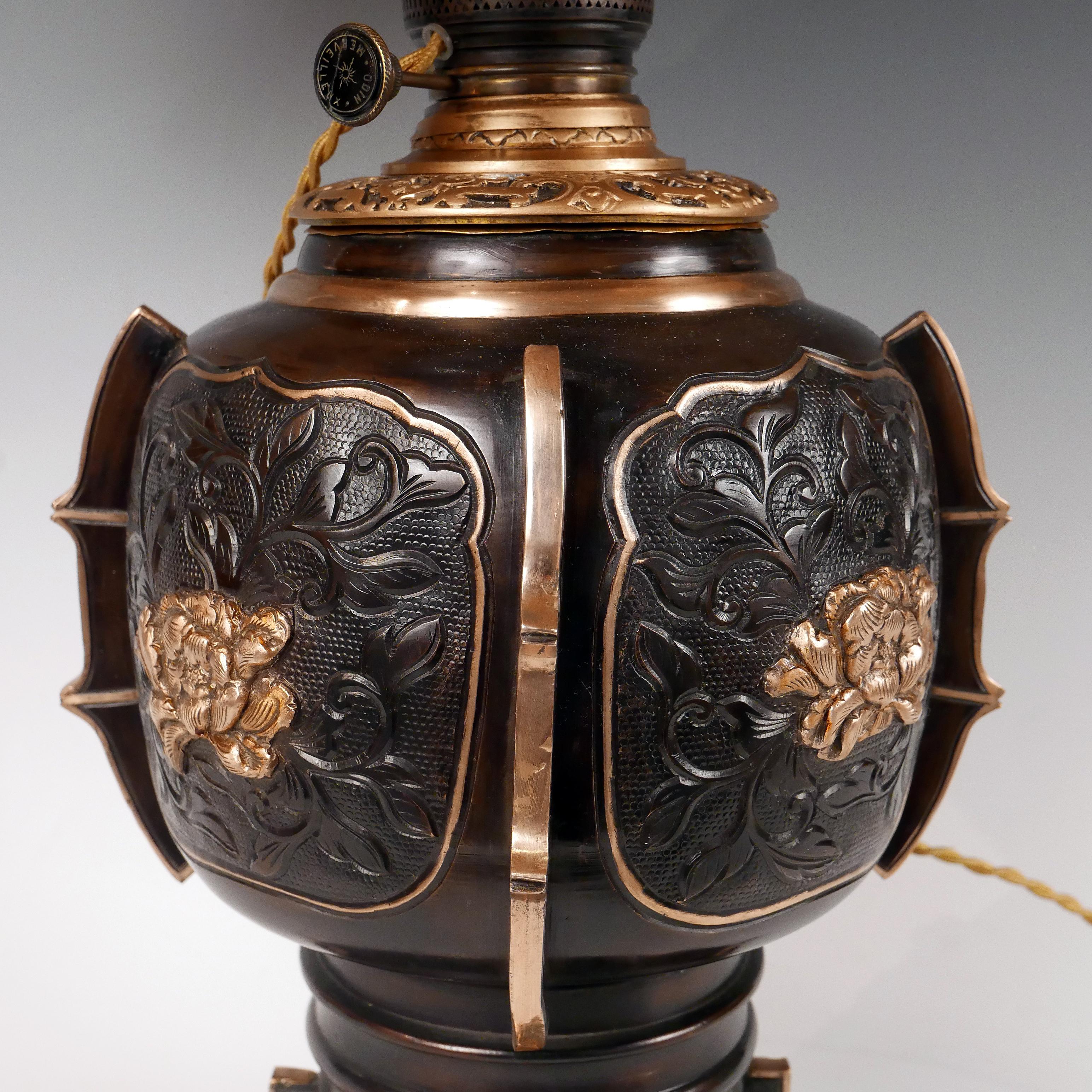 Pair of Bronze Lamps, China, Circa 1890 For Sale 2