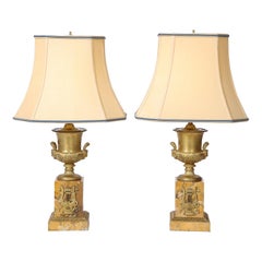 Pair of Bronze Lamps