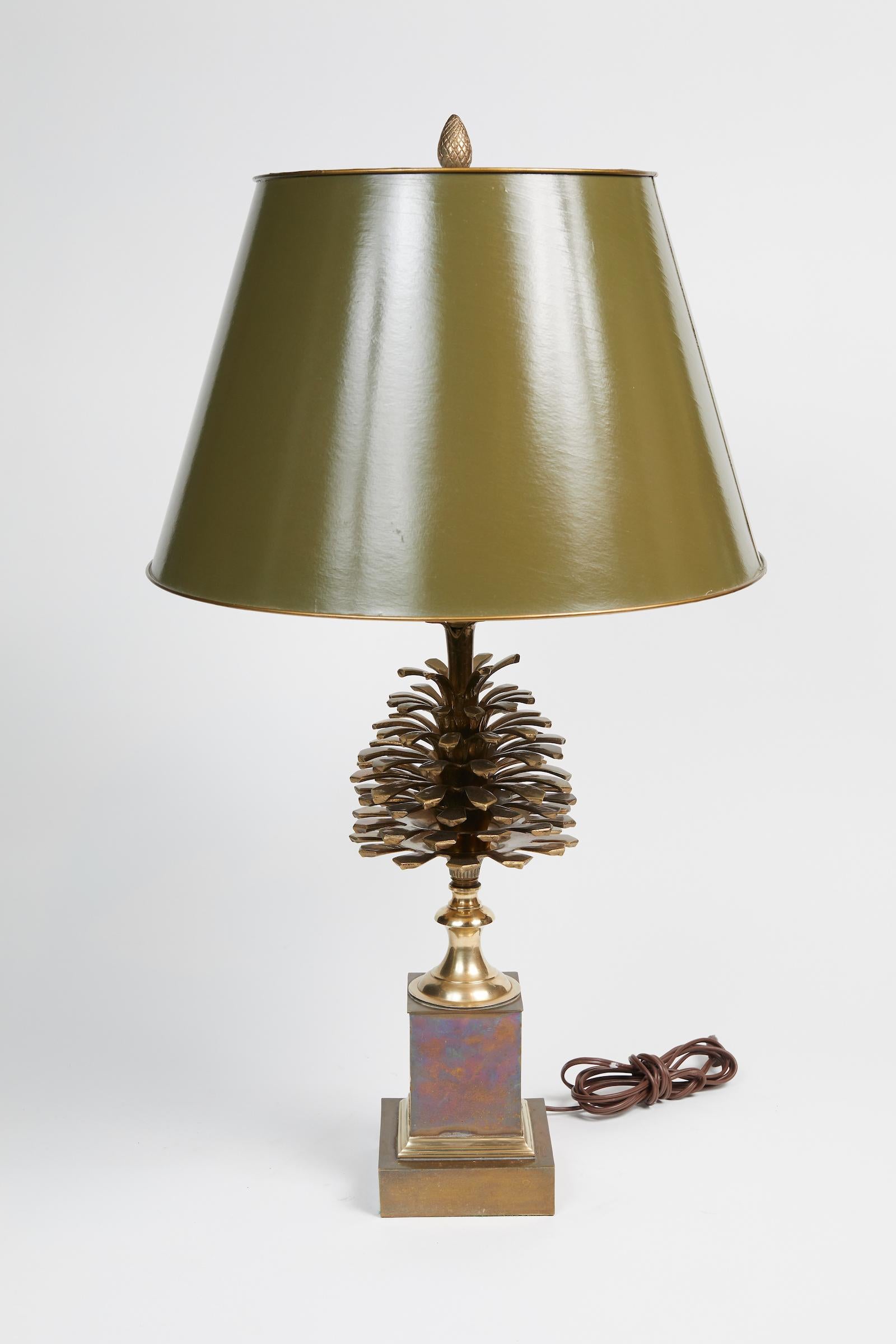French Pair of Bronze Lamps 