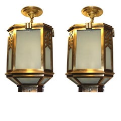 Pair of Bronze Lanterns