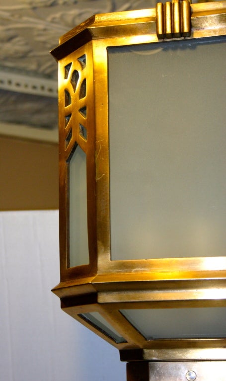 Set of Square Neoclassic Bronze Lanterns, Sold Individually For Sale 1